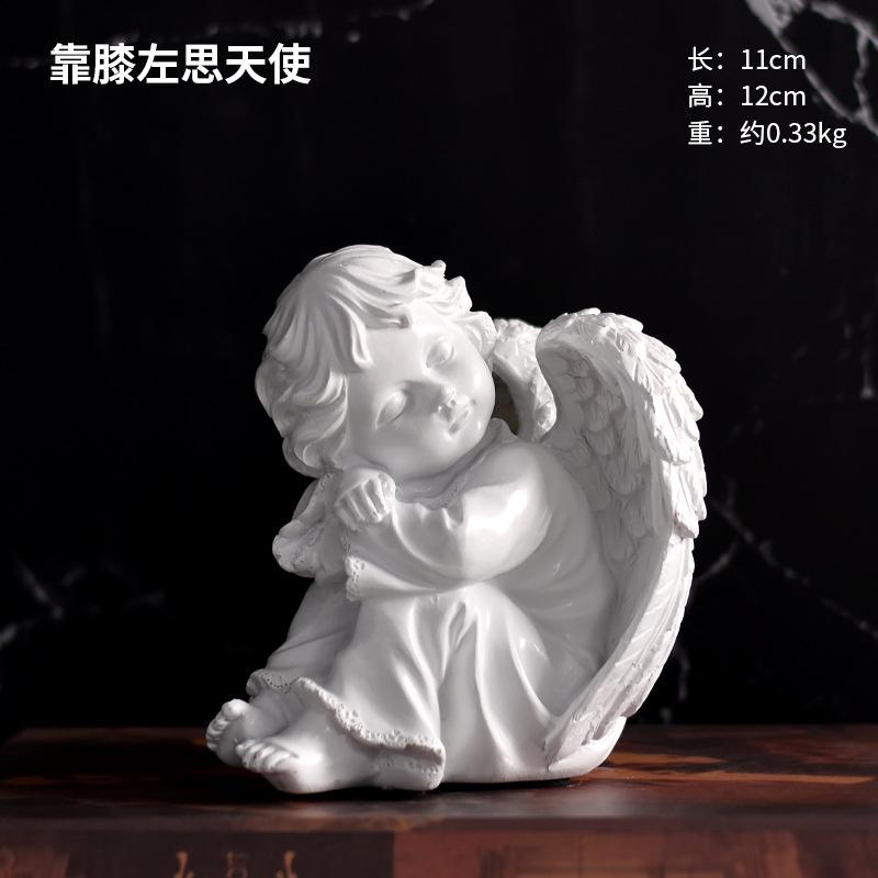 Cherub Angels Praying Sculpture And Statue Garden Christian Angel Figurine Ornaments For Home Decoration Table Party Decor