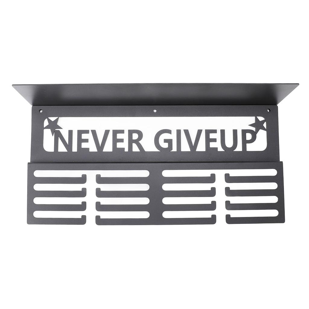 Medal Hanger Display Multipurpose Innovative Wall Mounted Metal Awards Rack with   Shelf for Runners