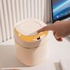 Popular Mini Desktop Trash Can with Pop-Up Lid for Bedside Table