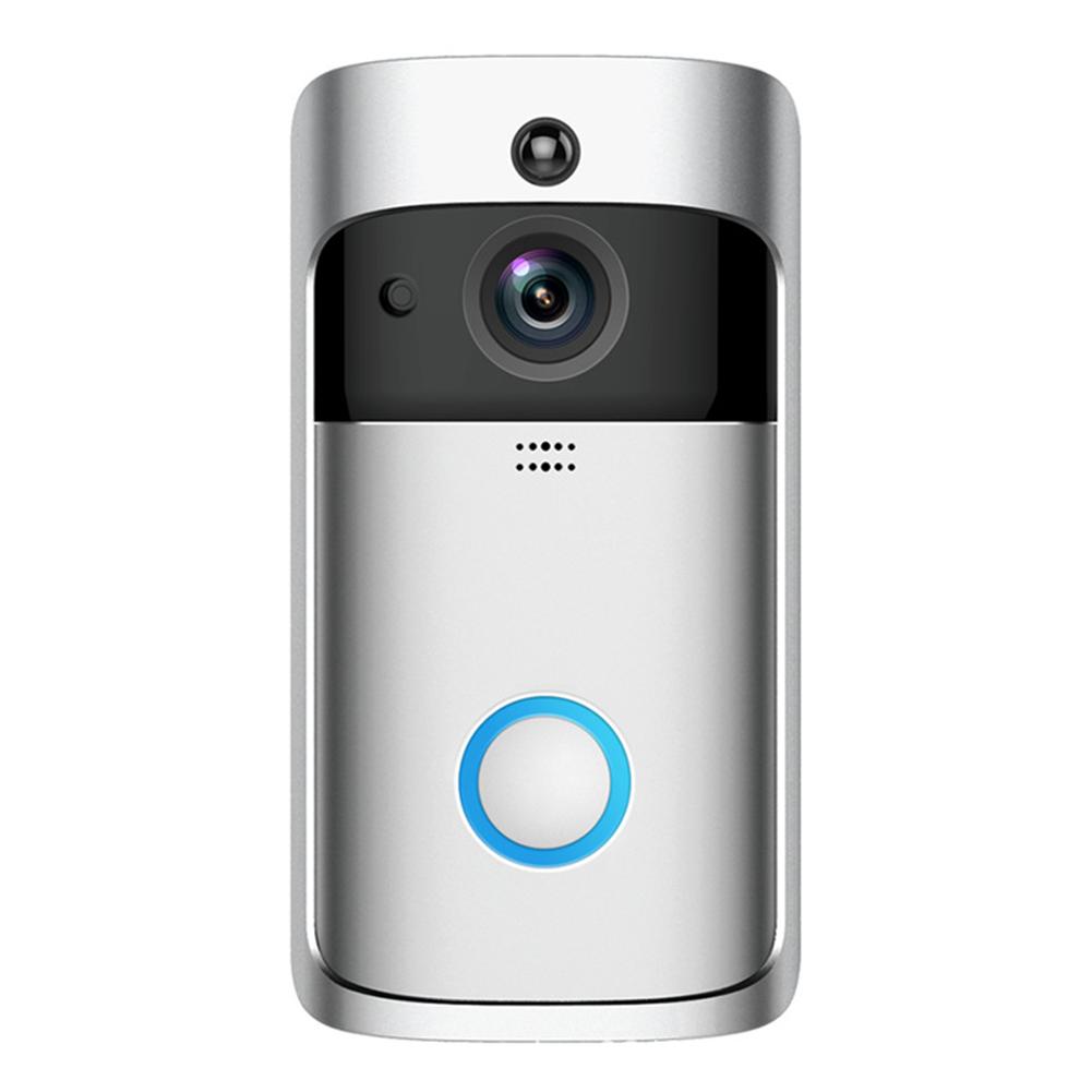 

V5 pro WIFI Wireless Smart Doorbell Night VisionVoice Video Intercom Doorbell PIR Motion Detection Security Door Phone Camera срібний