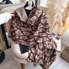 Autumn and Winter European and American Leopard Print Scarf Women's Imitation Cashmere Long Fringed Shawl Scarf Neck Warm Scarf