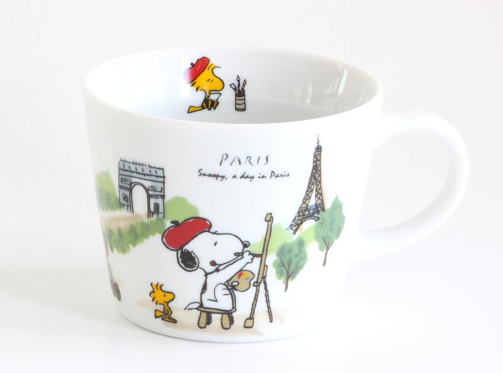 Shimizu Tougyou Snoopy World Travel Mug, Paris, 370ml Capacity, 3870051