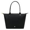 Longchamp Borsa a tracolla Le Pliage Green 28 manico lungo pieghevole tela ecologica con finiture in pelle bovina a forma di raviolo portatile media 2605919001