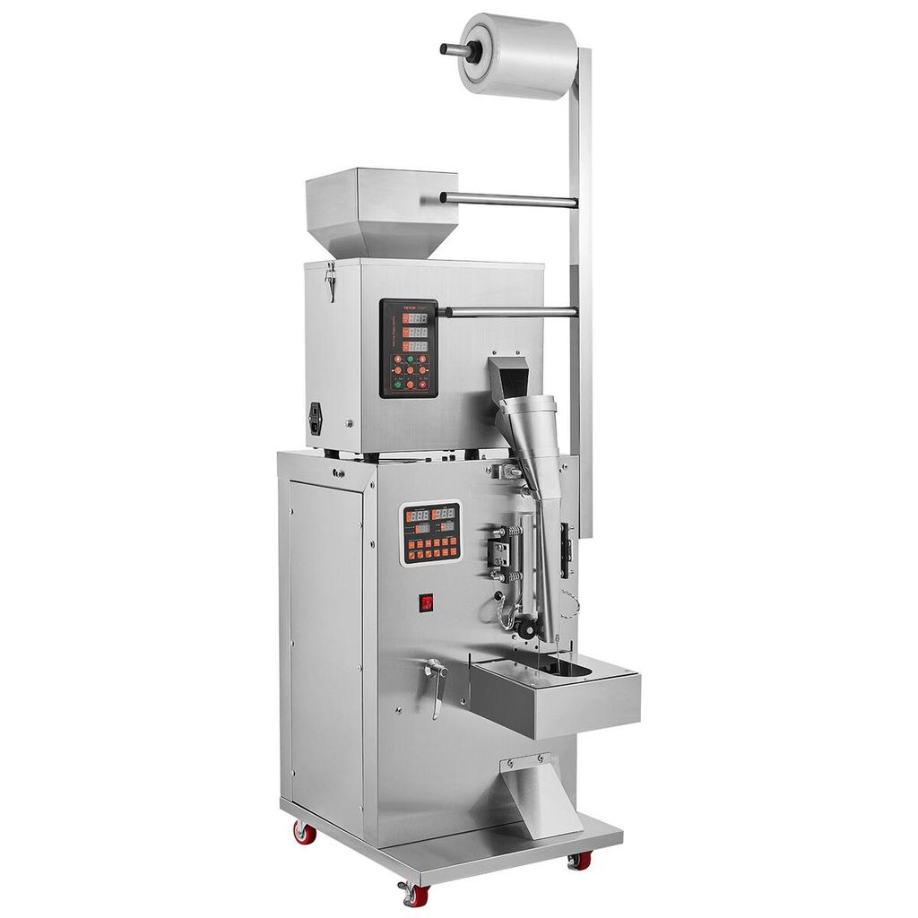 Automatic Particle Packaging Machine, 0.002-0.22lbs/1-100g, Multi-Function Pouch Powder Sachet Weighting Filling Packing Machine, Powder Filler