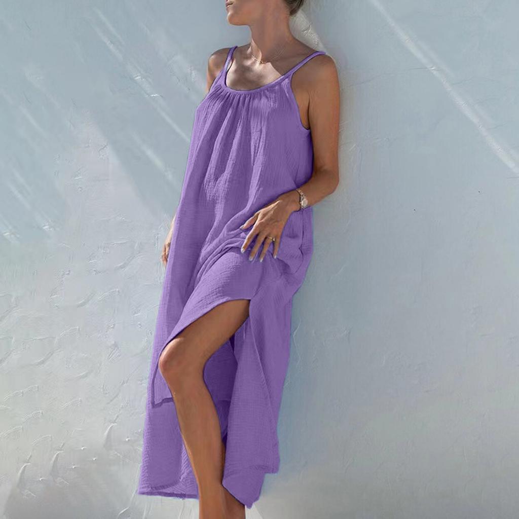 Women's  Backless Dress With Adjustable Straps Backless Casual Dress