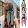 1PC French Retro Super Fairy Temperament Satin Bow Striped Hair Band Korean Internet Celebrity Sweet Girl Streamer Hair Rope