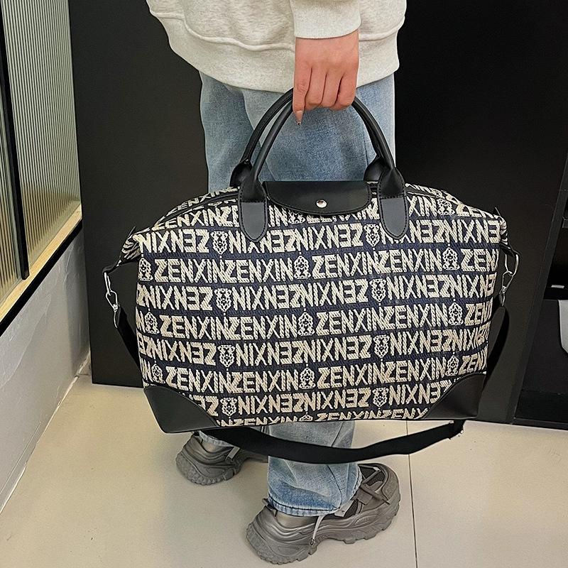 European and American Style Fashion Fitness Bag Casual Printing Design Portable Travel Bag New Texture Trend Luggage Bag