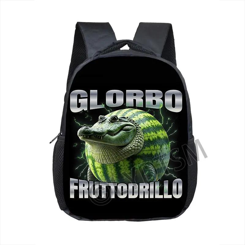 Kids Baby Cartoon School Bags 16inch Funny Italian Brainrot Small Backpack for 5-10 Years Old Tralalero Tralala Children Bookbag