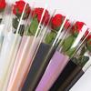 50pcs Plastic Flower Wrapping Bag Transparent Flower Packaging New Single Flower Bag Mother's Day