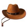 Pink Denim Cowboy Hat With Metal Rivets For Festival And Themed Events