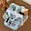 Double Side Open Travel Toiletry Bag Zipper Closure Portable Makeup Pouch  Women's Makeup