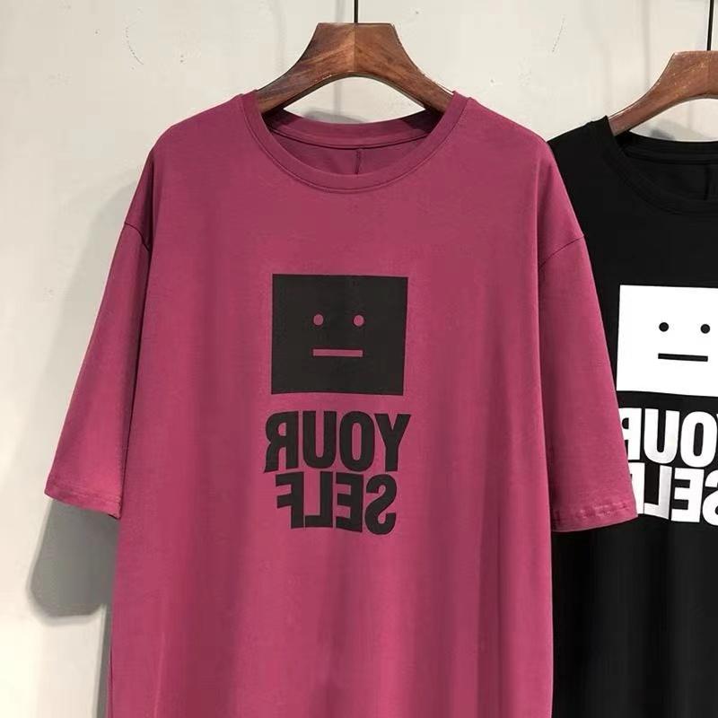 Volný střih Velká velikost Tričko s krátkým rukávem a kulatým výstřihem Sukně, Dlouhé letní nový styl Ležérní šaty, Dámská noční košile nad kolena