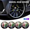 4Pcs Car Emblem Wheel Hub Center Cap Sticker Rim Badge Cover For 159 Giulietta Giulia 147 Mito 156 166 Stelvio