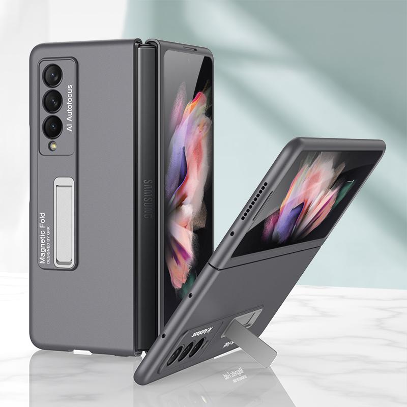 For Samsung Galaxy Z Fold 3 Case With Kickstand Ultra Thin Armor Shockproof Case For Samsung Z Fold 3 5G Phone Case Cover