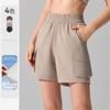 Womens High-Waisted Quick-Dry 5-Point Yoga Shorts With Utility Pockets Loose Fit Athletic Workout Pants
