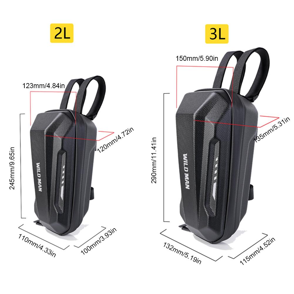 Bolsa para Patinete Eléctrico de 2/3/4L Accesorios para M365 PRO 2 KUGOO M4 Bolsa Delantera Impermeable para Patinete Bolsa para Vehículo Eléctrico Bolsa para Bicicleta