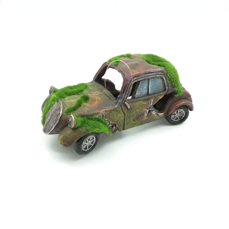 1 pièce Mousse Décorative Sûre Non Toxique Imitation Vieille Voiture Ornement Décoration d'Aquarium Décoration d'Aquarium.