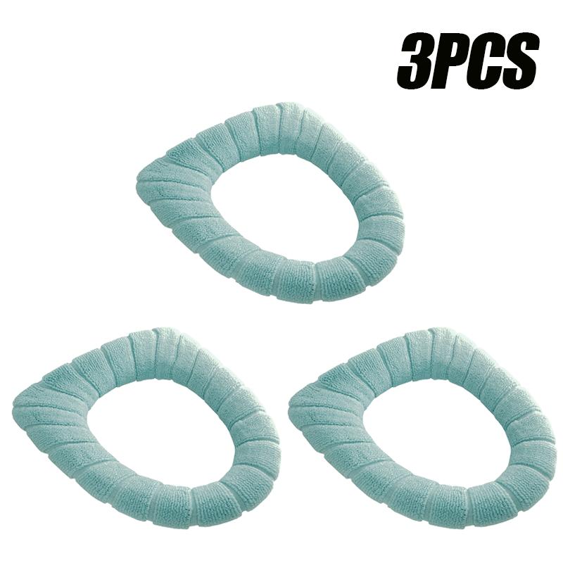 20 pezzi Cuscino per sedile WC per uso domestico Inverno Ispessito Peluche Cuscino per sedile WC Scalda sedile WC Coprisedile per WC