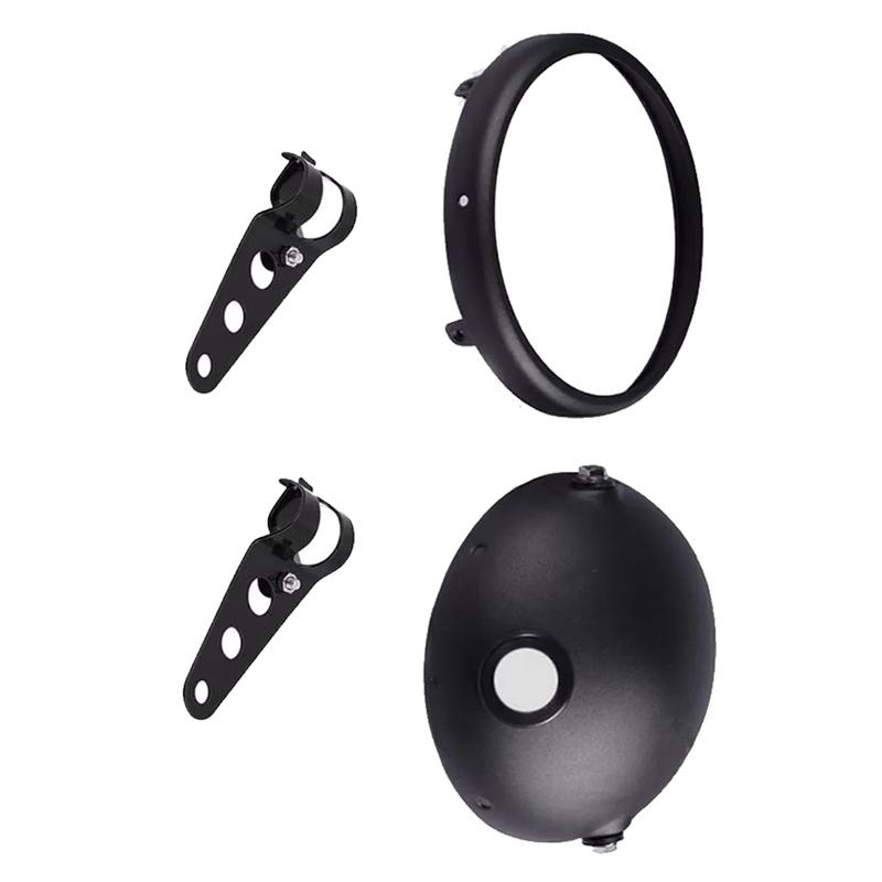 7 Inch Motorcycle LED Headlight Housing Adjustable Mount Bracket Universal Bucket Shell Lighthouse Modified Headlight Base