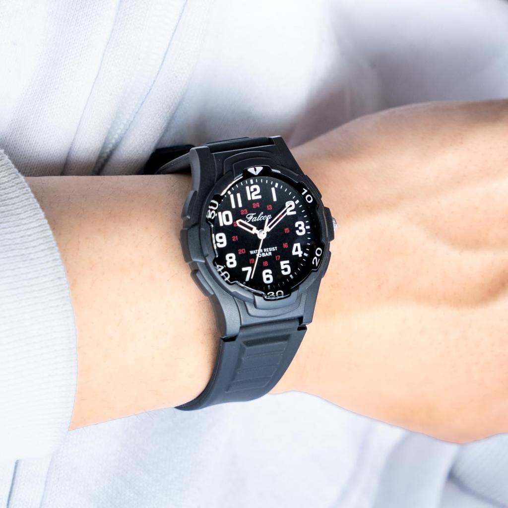 Citizen Falcon Analog 10 ATM Water Black Q&Q VP84-854 Men's Watch, Resistant,