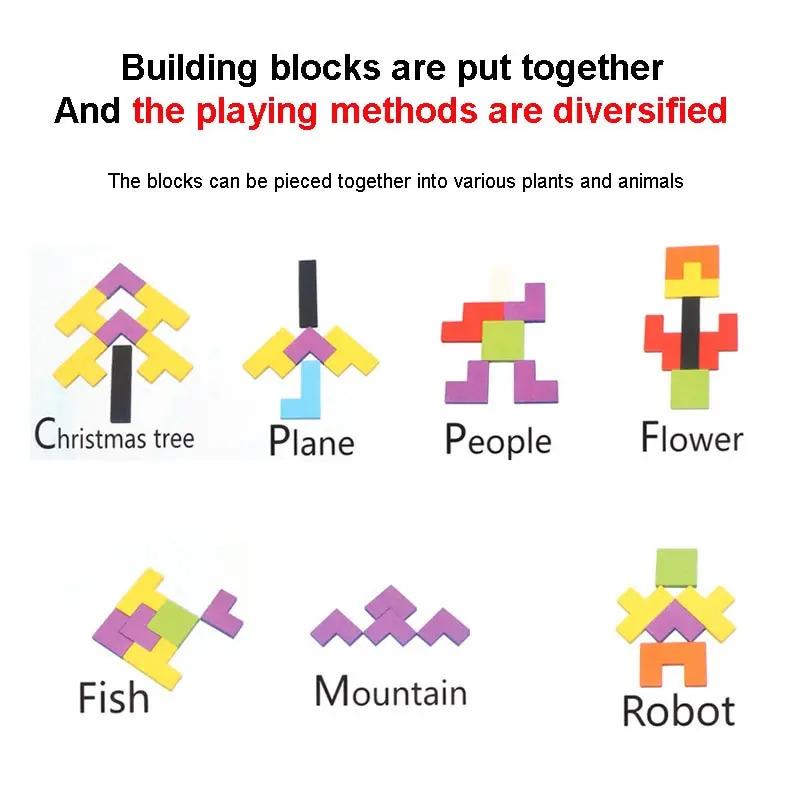 Montessori Wooden Puzzle Toy, Brain Teaser Logic Game For Kids, Early Learning Educational Toys For Children, Birthday Gift For