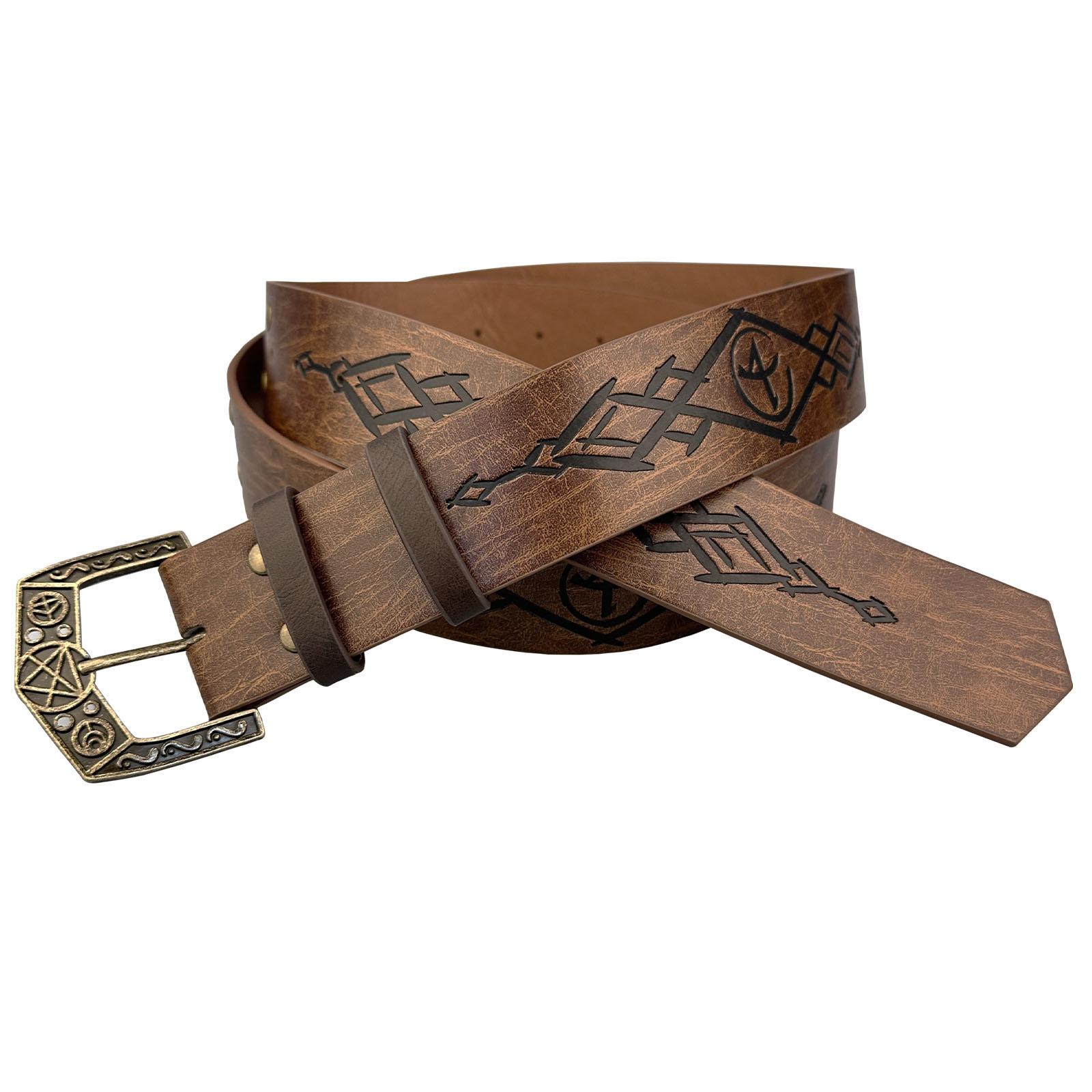 

Средневековый поясной ремень Винтажный косплей Рельефный ремень для мужчин Косплей-реквизит Поясной ремень для фотосессий и сцены светло-синий