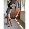 2025 Autumn and Winter New Fashionable Versatile Muntjac Face Big Tube Circumference Long Boots Slim Senior Knight Boots Women