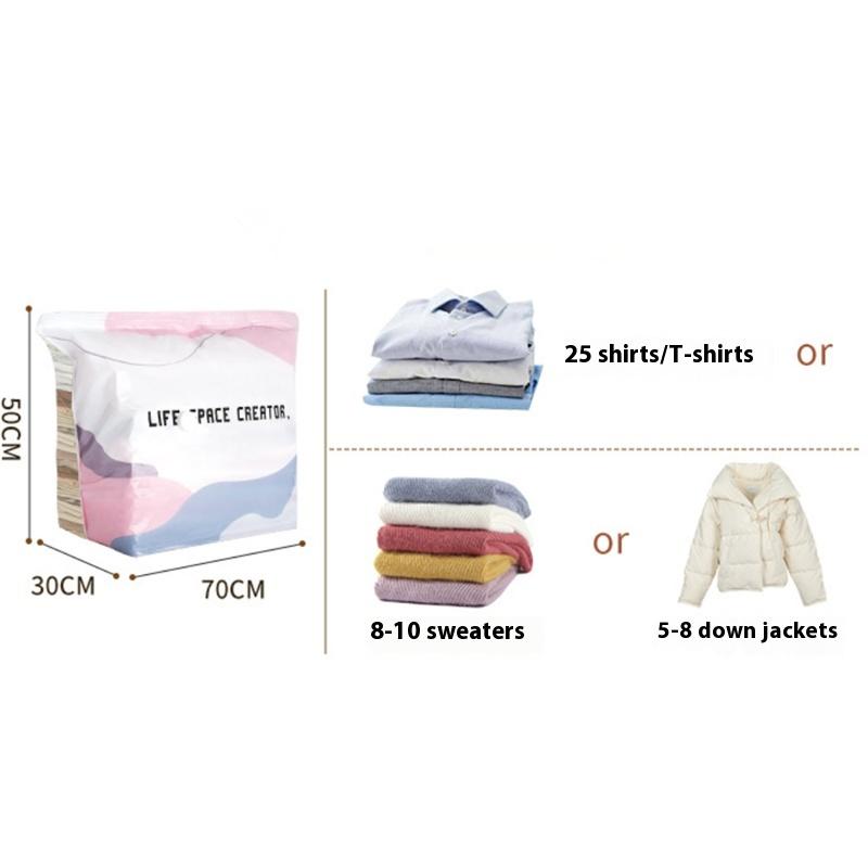 

No Need Pump Vacuum Bags Large Plastic Storage Bags For Storing Clothes Blankets Compression Empty Bag Covers Travel Accessories M