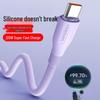 120W 6A Super Fast Type-C Silicone Charging Cable for Huawei Honor
