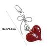 Yogodlns Exquisite Temperament Red Heart Bow Charms Keychain Versatile Phone Pendant Fashion Backpack Hanging Ornament