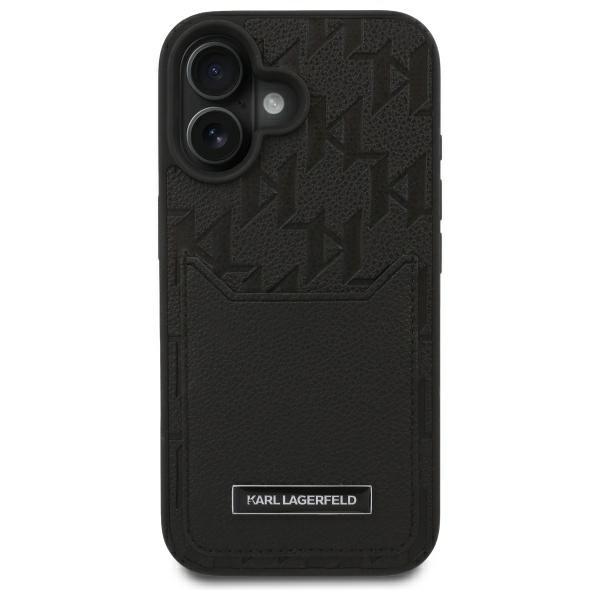 Karl Lagerfeld Klhcp16Spgkhprpk Iphone16 6.1 Czarny/Black Hardcase Cardslots Monogram