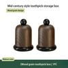 1Pc Elegant Walnut Wood Toothpick Holder with Ball Top - Solid Wood Design, High-End Decor for Living Room & Kitchen, Portable