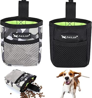 Dog Treat Pouch Dog Bag for Walking Training Small with Waist Belt Clip Camouflage Color for Pet Puppy Travel or Outdoor Use