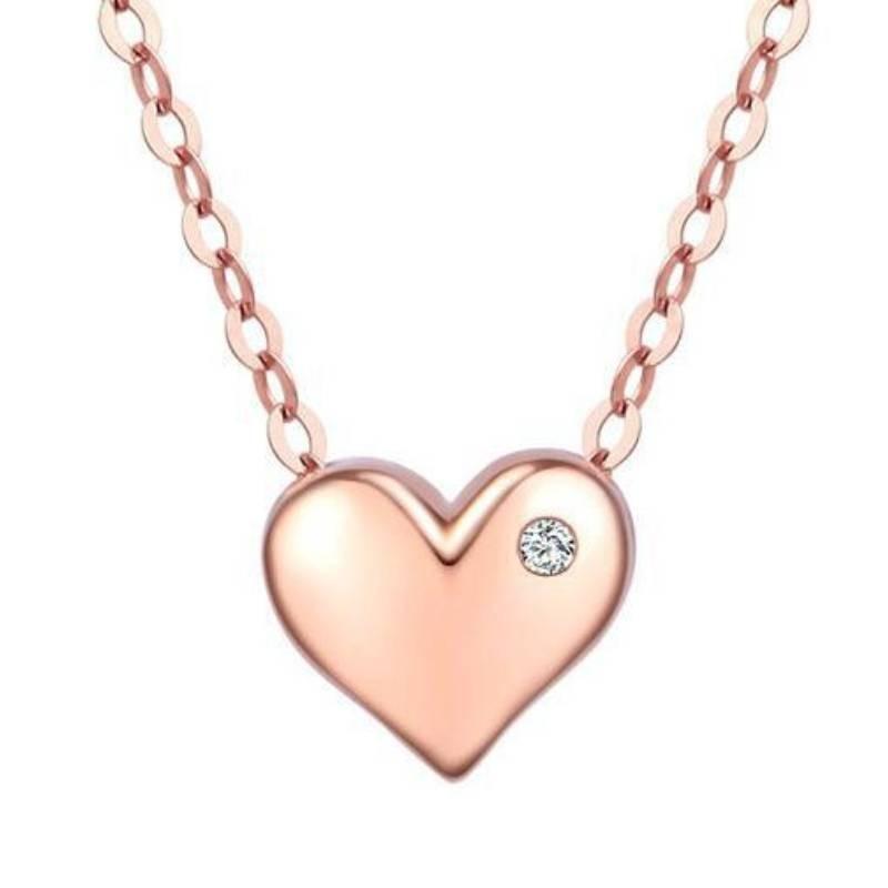 Fashion Four Leaf Clover And Heart Chain Necklace With Decoration Rhinestone