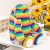New Product: New Rainbow Striped Rabbit Plush Toy Doll For Easter, A Perfect Gift For Children
