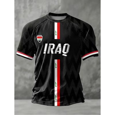 2026  Iraq Team Soccer Jersey Breathable Green Football Shirt with Print for Fans Training Summer Colthing Tees Top