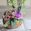 Flower Basket Attractive Appearance Easy Carrying Durable Rattan Flower Basket for Wedding