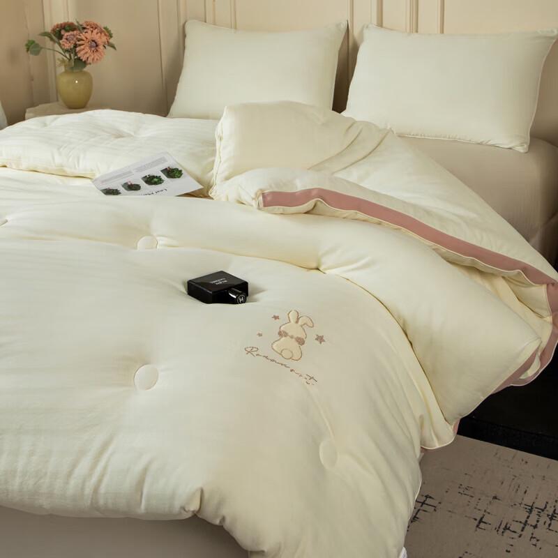 MINISO Washed Jacquard Antibacterial Silk Cotton Quilt