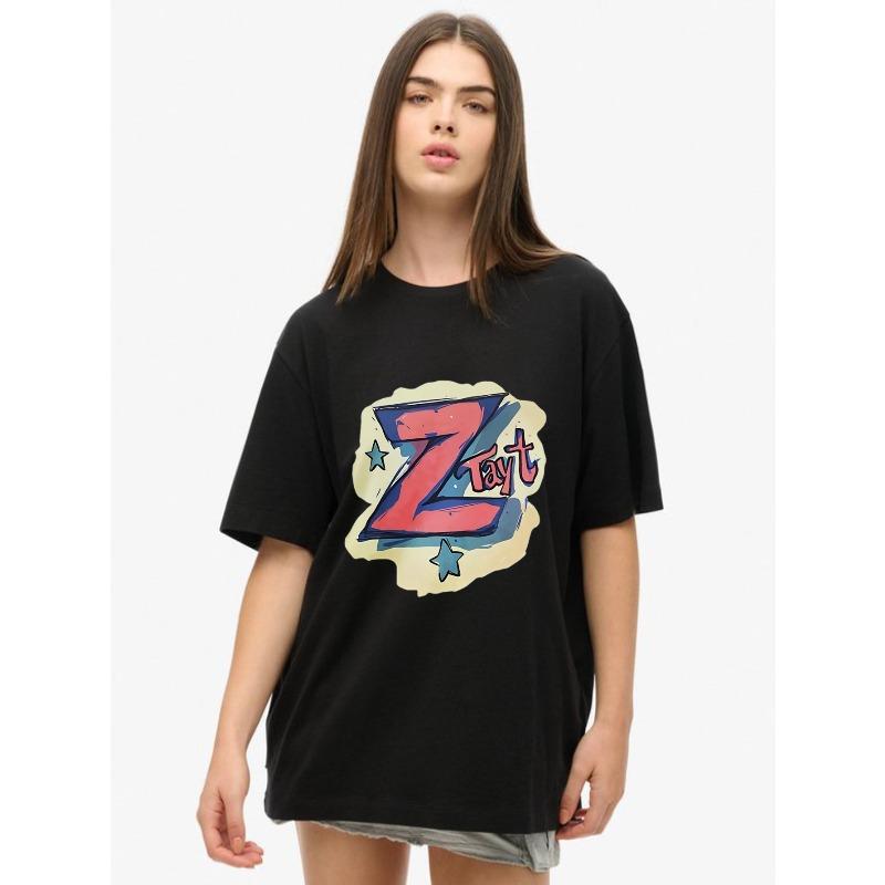 

Oversized T Shirt Black Z Tayt Graphic Print Casual Streetwear Top For Women And Men S