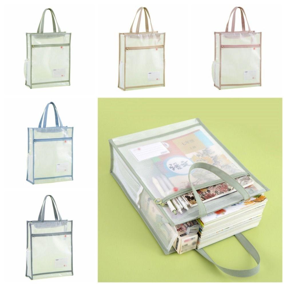Clear Zipper Pouch Bag Thickened Data Document Bag Practical Art Portfolio Case  Book Storage Bag