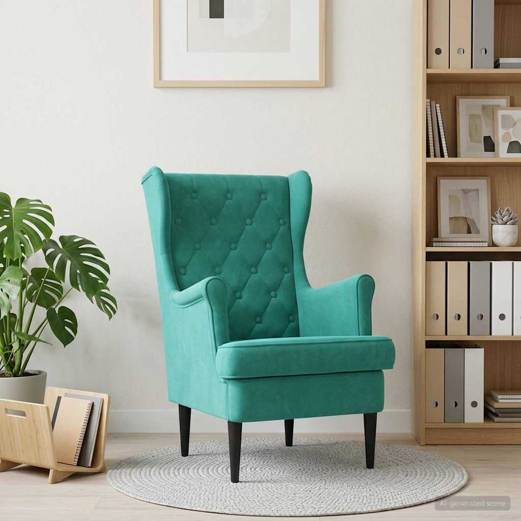 Armchair Turquoise Velvet