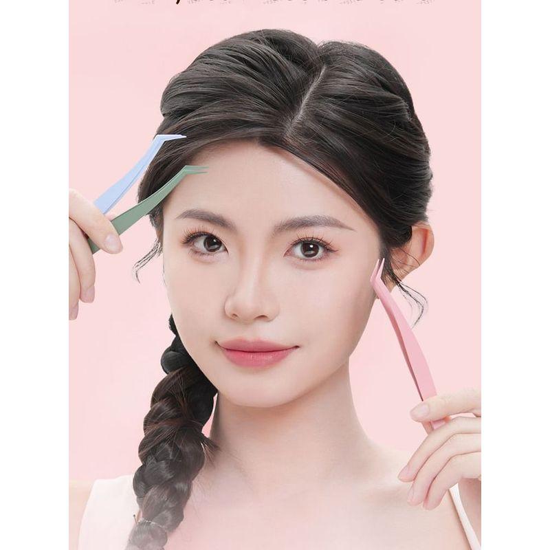 Jesireca - Stainless Steel False Eyelashes Tweezers