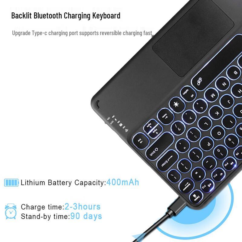OLOEY Wireless Bluetooth Keyboard with Touchpad & Mouse for Tablets