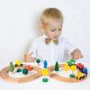 Wooden 3D Train Track Toy Set for Children
