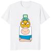 ZX TEE Adventure Time Printed Cartoon Graphic Streetwear Fashion T-Shirts Harajuku Clothes Short Sleeve Summer Tee Casual Female Tops