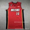 Maglia da Basket Miami Heat Uomo Donna Cotone Cucita Uniforme Squadra NBA Butler Wade Herro City Edition