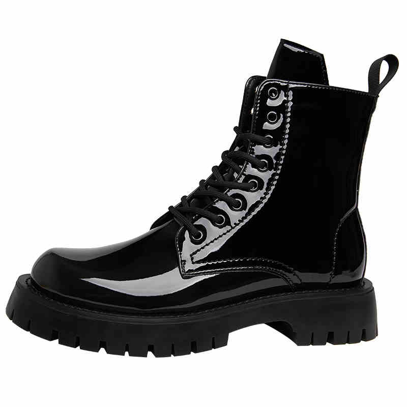 Herr lyxmode fest nattklubbsklänningar platåstövlar lackskor stilig cowboykänga hög topp botas hombre zapato