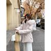 ZOSOUL Women's Korean Style Hooded Fleece-Lined Padded Jacket