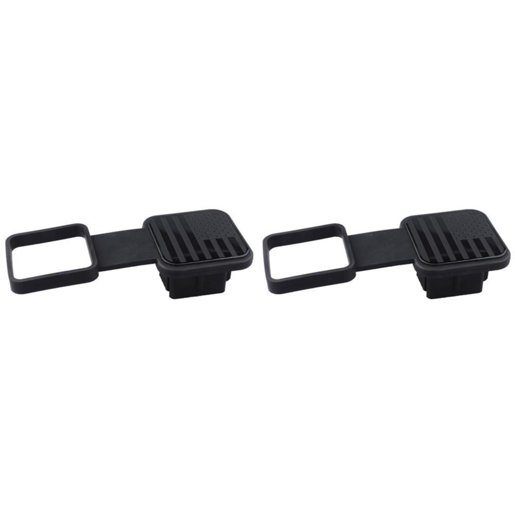 Trailer Hitch Receiver Cover Plug Waterproof Tube Cap Protector Dustproof Trailer Hitch Cover 2 Inch Receiver Auto Square Plug