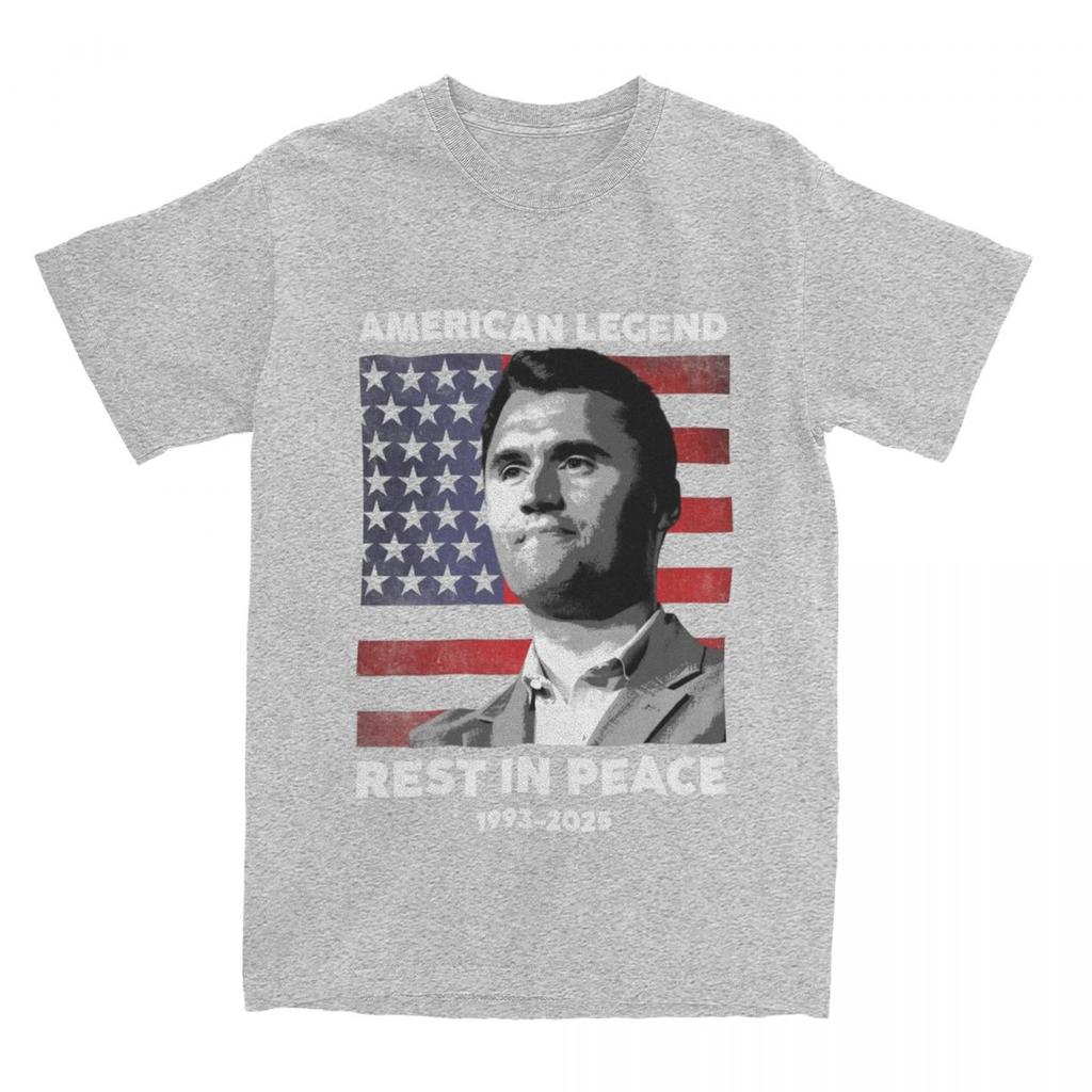 Legend Rest In Peace 1993-2025 Charlie Kirk T-Shirt Vintage 100% Cotton Tees Round Collar Short Sleeve T Shirt Classic Clothing